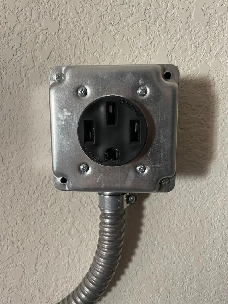NEMA 14-50 outlet installed for Electrical Panel Upgrade in Westgate